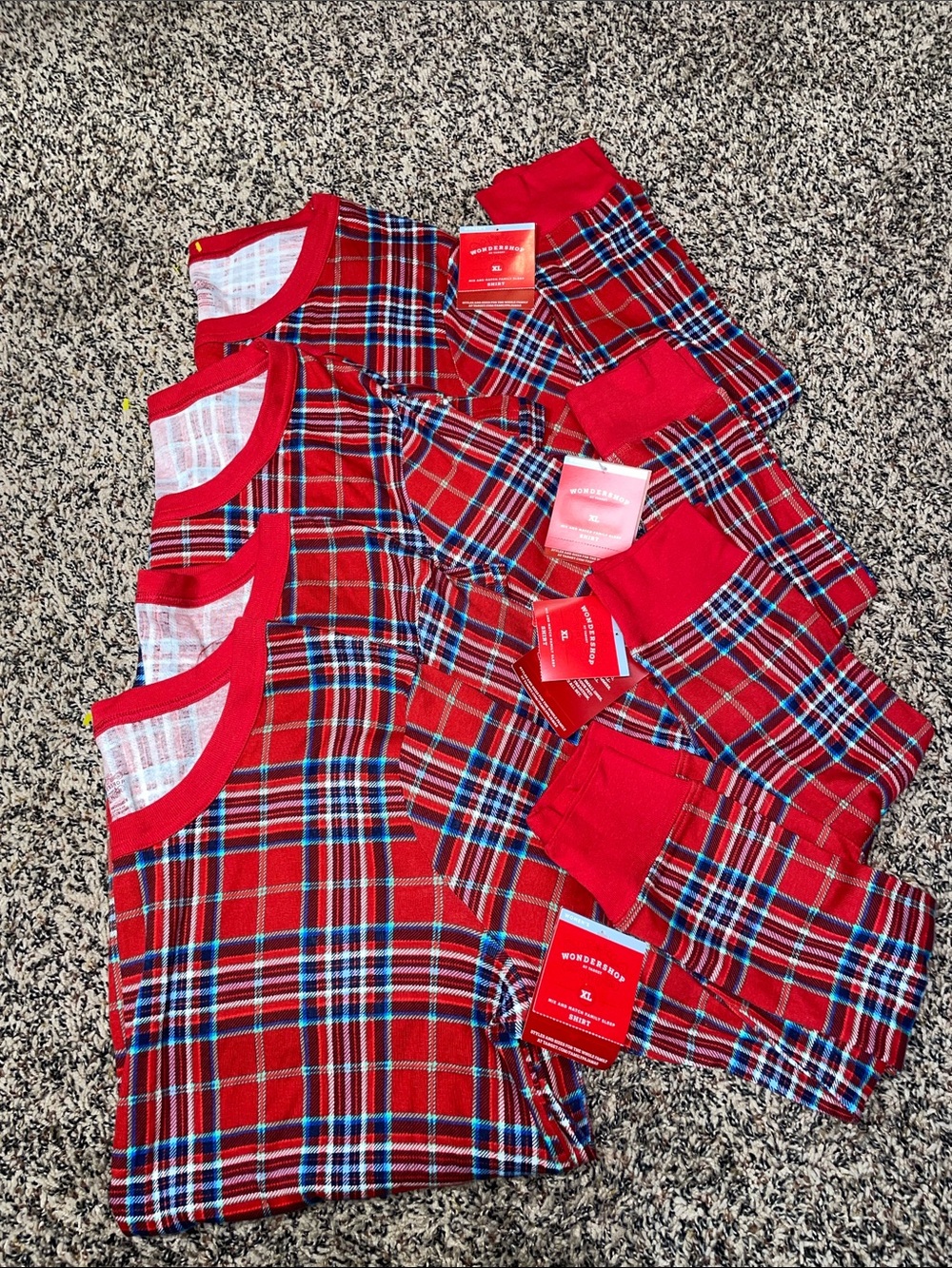Plaid Striped Woman’s Long Sleeve Pajama Top Bundle Of 4 Size XL | NWT